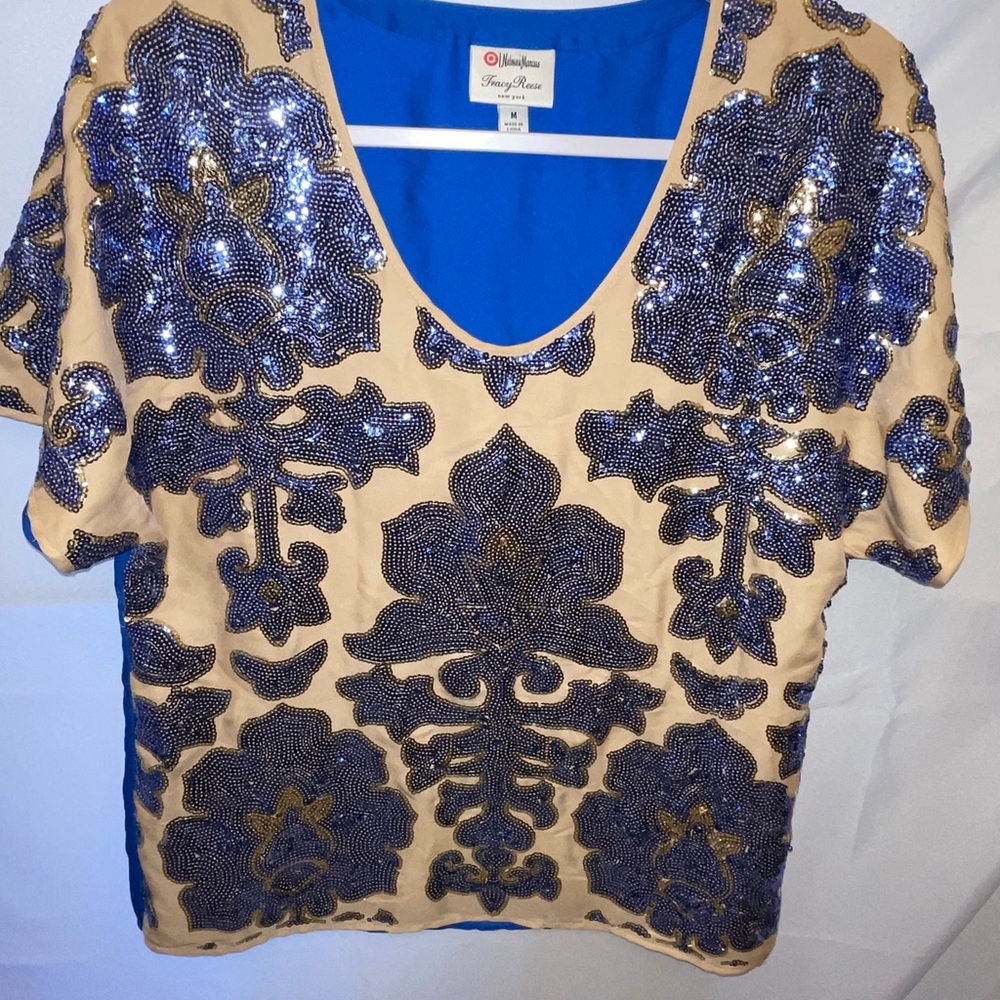 Tracy Reese —Neiman Marcus Sequin Statement Top | Medium